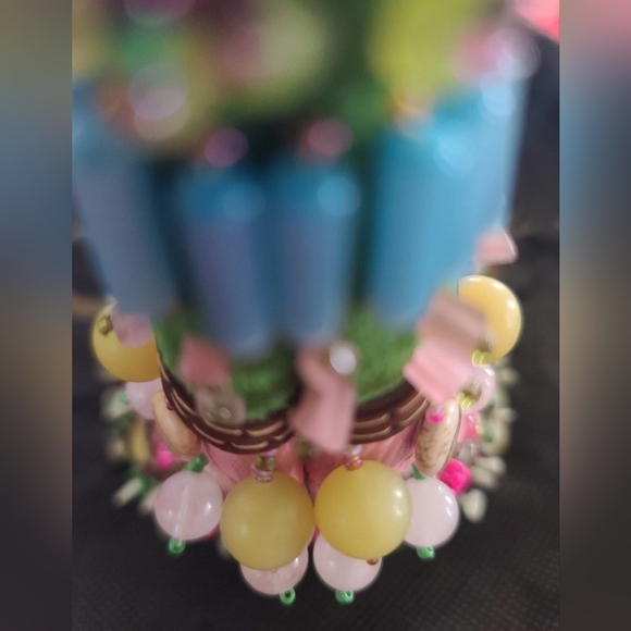 Mary Frances Vibrant Vintage Intricately Beaded Small Top Handle Dinner Purse - Picture 7 of 16